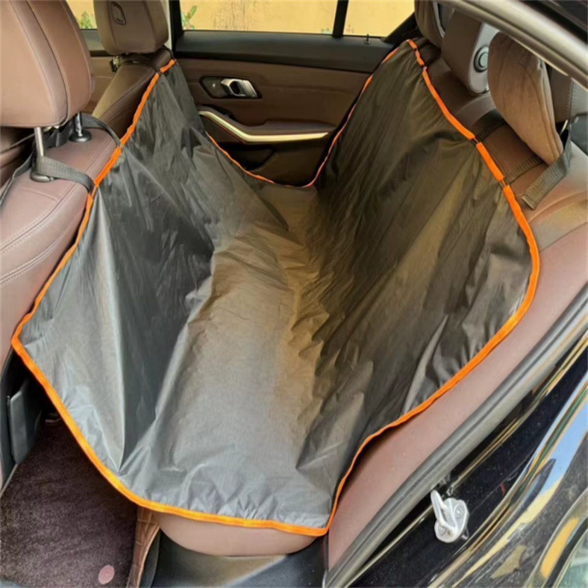 Dog Car Kit: Back Seat Cover + Pet Hair Brush - Image 3