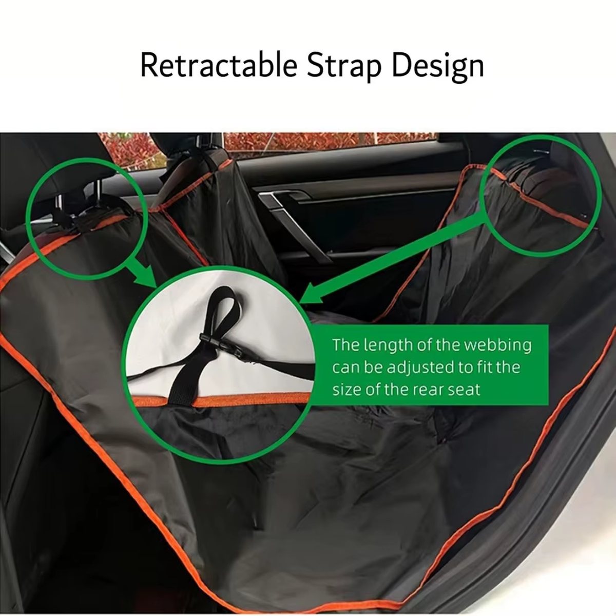 Dog Car Kit: Back Seat Cover + Pet Hair Brush - Image 4